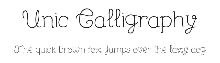 Unic Calligraphy by Galdino Otten Fonts — Script Handwritten Font