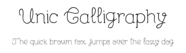 Unic Calligraphy by Galdino Otten Fonts — Script Handwritten Font — thumbnail 1