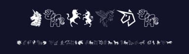 Unicorn by Woodcutter — Dingbats Font — thumbnail 2