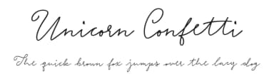 Unicorn Confetti by Misti's Fonts — Script Handwritten Font — thumbnail 1