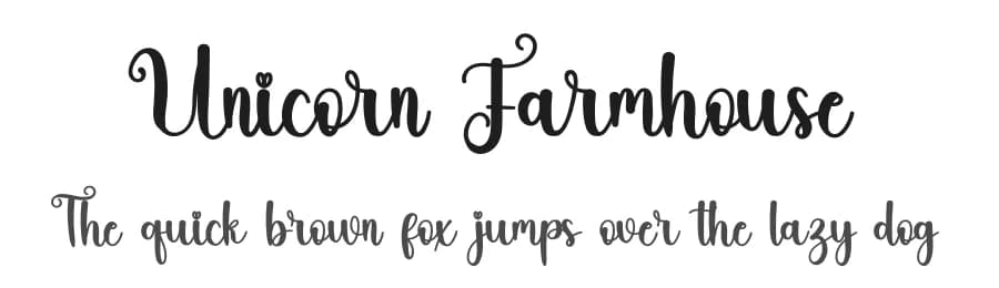 Unicorn Farmhouse by Inermedia Studio — Script Handwritten Font