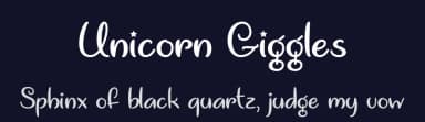 Unicorn Giggles by Misti's Fonts — Script Handwritten Font — thumbnail 2