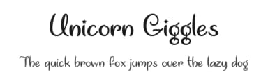 Unicorn Giggles by Misti's Fonts — Script Handwritten Font — thumbnail 1