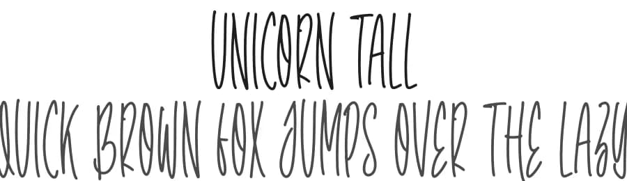 Unicorn Tall by NJ Studio — Script Handwritten Font