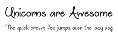Unicorns are Awesome by Misti's Fonts — Script Handwritten Font — thumbnail 1