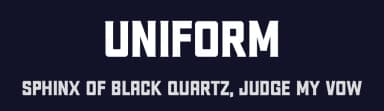 Uniform by Mike — Sans Serif Font — thumbnail 2