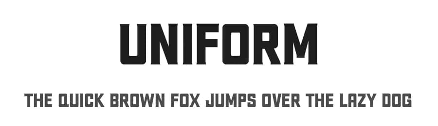 Uniform by Mike — Sans Serif Font
