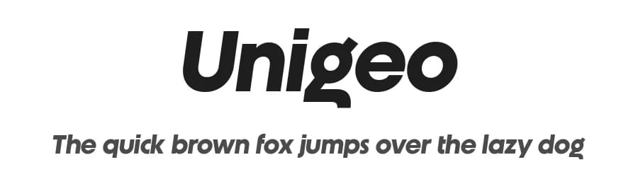 Unigeo by Zetafonts — Sans Serif Font