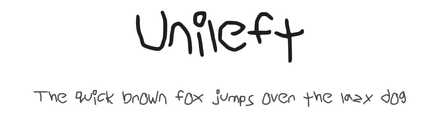 Unileft by Uni Cornholio — Script Handwritten Font
