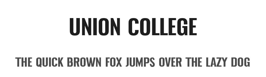 Union College by Blankids — Sans Serif Font