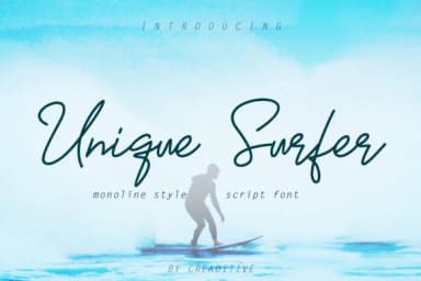 Unique Surfer Font by Creaditive Design — Script Handwritten Font — thumbnail 1