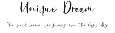 Unique Dream by Fontysia — Script Handwritten Font — thumbnail 1