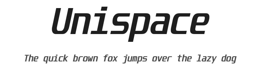 Unispace by Typodermic Fonts — Sans Serif Font
