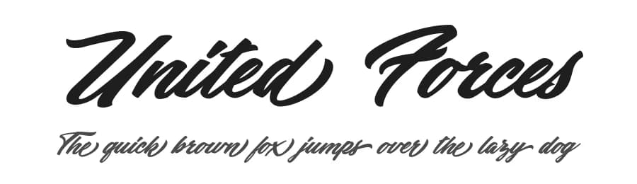 United Forces by Billy Argel Fonts ® — Script Handwritten Font