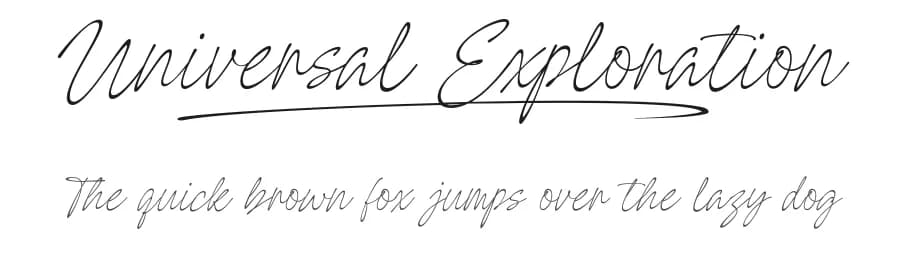 Universal Exploration by Måns Grebäck — Script Handwritten Font