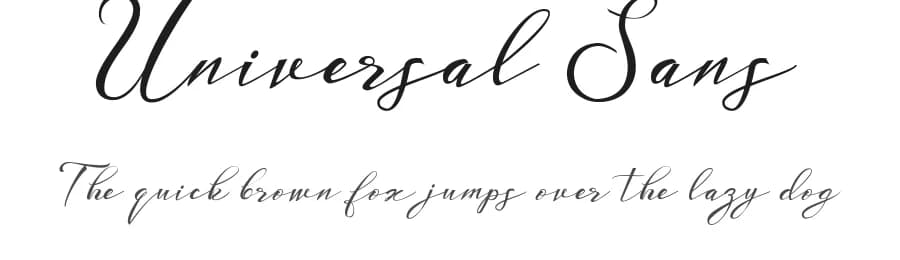 Universal Sans by Billy Argel Fonts ® — Sans Serif Font