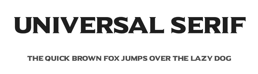 Universal Serif by Khiam Mincey — Serif Font
