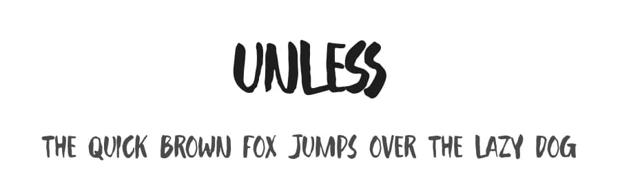 Unless by Gassstype — Script Handwritten Font