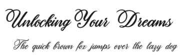 Unlocking Your Dreams by Roland Huse Design — Script Handwritten Font — thumbnail 1
