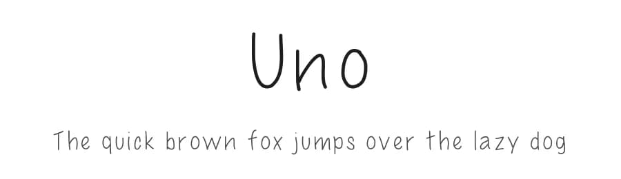 Uno by Noor  AlQahtani — Script Handwritten Font