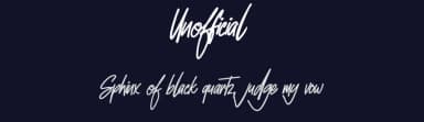 Unofficial by Gassstype — Script Handwritten Font — thumbnail 2