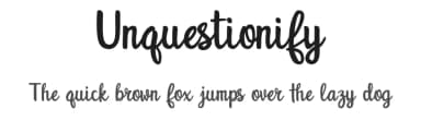 Unquestionify by Onne Hermawan — Script Handwritten Font — thumbnail 1