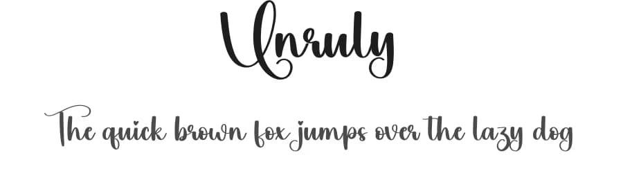 Unruly by Scratchones — Script Handwritten Font