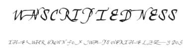 Unscriptedness by Sinna — Script Handwritten Font — thumbnail 1
