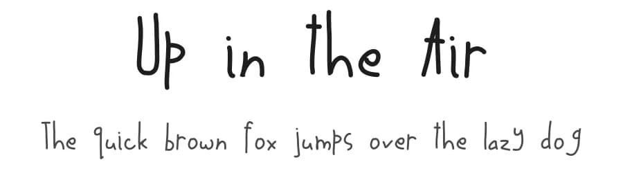 Up in the Air by Reema Chhabra — Script Handwritten Font