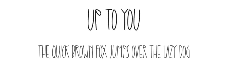 Up to You by Abo Daniel Studio — Script Handwritten Font