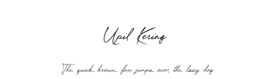 Upil Kering by Ali Hamidi — Script Handwritten Font