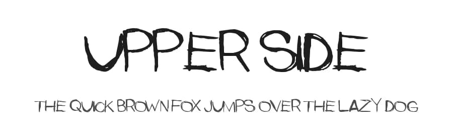 Upper Side by Xerographer Fonts — Script Handwritten Font