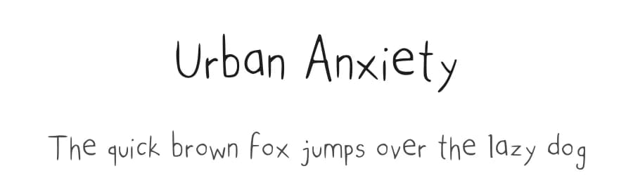 Urban Anxiety by p joks — Script Handwritten Font — preview 1
