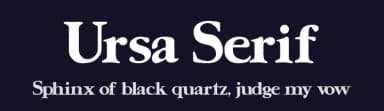 Ursa Serif by Jim Pearson — Serif Font — thumbnail 2