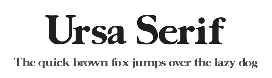 Ursa Serif by Jim Pearson — Serif Font