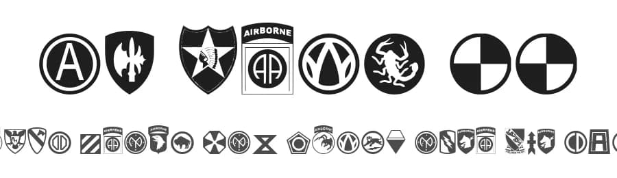 US Army II by Iconian Fonts — Dingbats Font