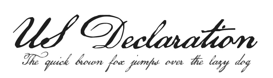 US Declaration by Tomasz Skowroński — Script Handwritten Font