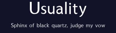 Usuality by Sba Factory — Sans Serif Font — thumbnail 2