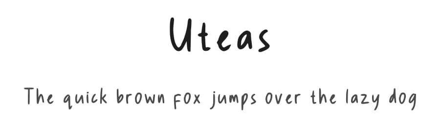 Uteas by Utea's Font — Script Handwritten Font