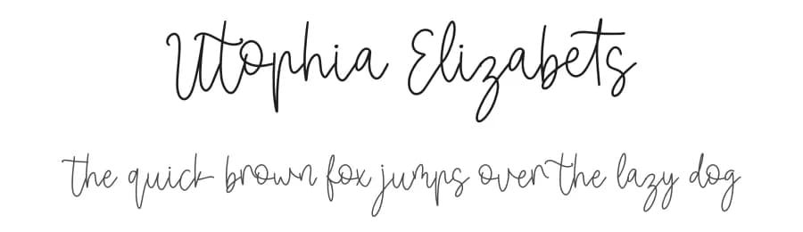 Utophia Elizabets by Integritype Studio — Script Handwritten Font