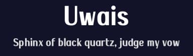 Uwais by wepfont.com — Sans Serif Font — thumbnail 2