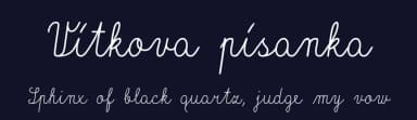 Vítkova písanka by Vít Čondák — Script Handwritten Font — thumbnail 2