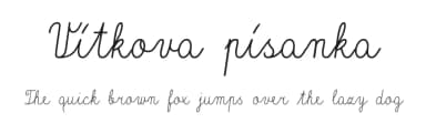 Vítkova písanka by Vít Čondák — Script Handwritten Font — thumbnail 1