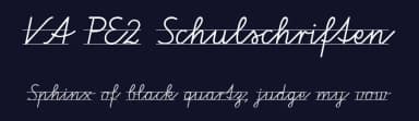 VA PE2 Schulschriften by Rainer Will Softwareentwicklung — Script Handwritten Font — thumbnail 2