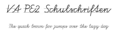 VA PE2 Schulschriften by Rainer Will Softwareentwicklung — Script Handwritten Font — thumbnail 1