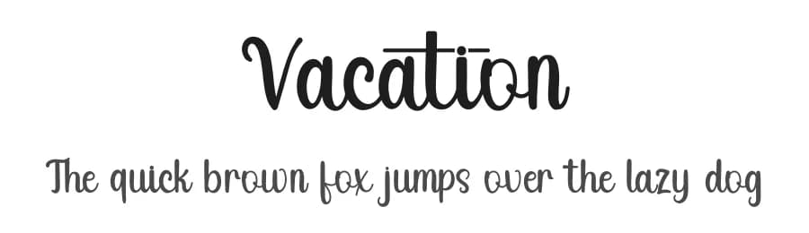Vacation by FreshtypeINK — Script Handwritten Font