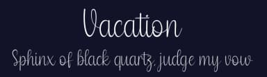 Vacation by Id: #774701 — Script Handwritten Font — thumbnail 2
