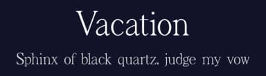 Vacation by Font Kingdom — Serif Font — thumbnail 2