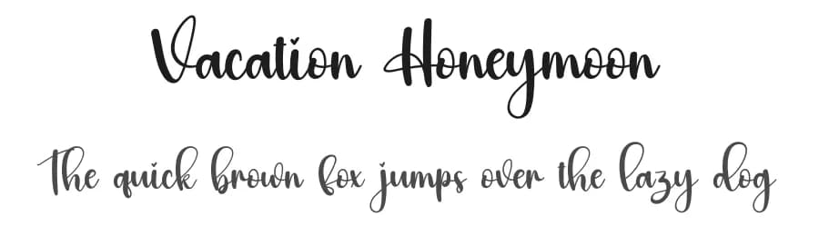 Vacation Honeymoon by Scratchones — Script Handwritten Font