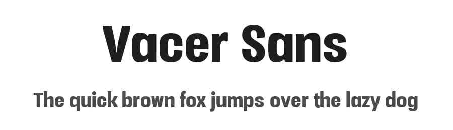 Vacer Sans by Måns Grebäck — Sans Serif Font